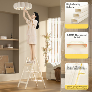 Multi functional Folding Ladder Large Cleaning White