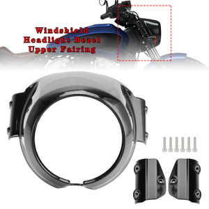 2015-2022 Indian Scout Windshield Headlight Bezel Upper Fairing Gloss Black Generic