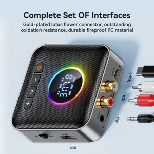 5.4 Bluetooth Adapter Audio Receiver FM Transmitter Lossless U Disk One to Two