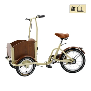 Children/Lady Folding Pet Dog Tricycle Cart Reverse Three-wheel Bike