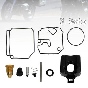 3X Carburetor Carb Rebuild Kit fit for Yamaha 3 Cyl 2.834 Bore 60HP 70HP 1992-06