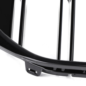 2021-2022 BMW 5-Series G30 G31 Double Gloss Black Front Grill Grille with Camera