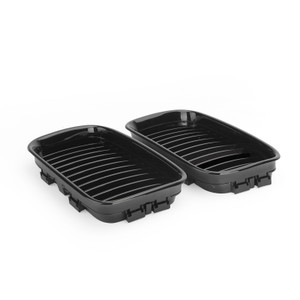 1992-1996 BMW E36 318i 325i Pair Glossy Black Kidney Sport Hood Grill Grille