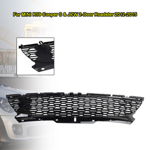 2009-2013 MINI R57 Cooper S & JCW 2-Door Convertible Front Bumper Grille Black Generic