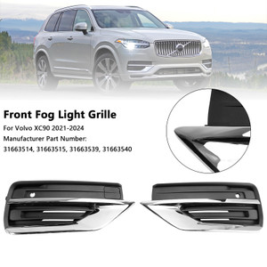 2021-2024 Volvo XC90 2 * Front Fog Light Grille Left & Right Silver 31663514 31663515 Generic