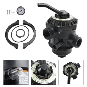 1-1/2"Inch 6-Way Clamp Style Valve Compatible with Pool & Spa Sand Filter 262506 Generic