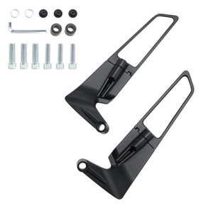 2016-2024 Yamaha MT-07 09 10 Motorcycle Wind Wing Adjustable Swivel Mirror Black White Generic