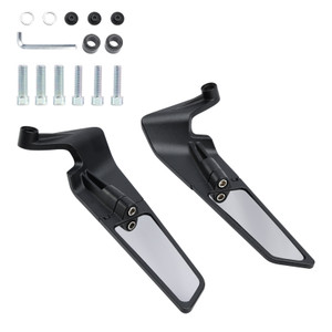 2016-2024 Yamaha MT-07 09 10 Motorcycle Wind Wing Adjustable Swivel Mirror Black White Generic