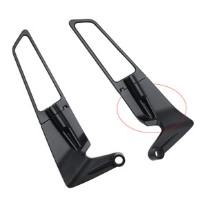 2016-2024 Yamaha MT-07 09 10 Motorcycle Wind Wing Adjustable Swivel Mirror Black White Generic