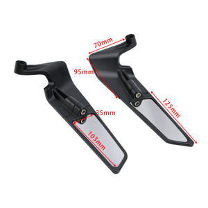 2013-2023 MV Agusta Brutale 800/RR 1100 RR Motorcycle Wind Wing Adjustable Swivel Mirror Black White Generic