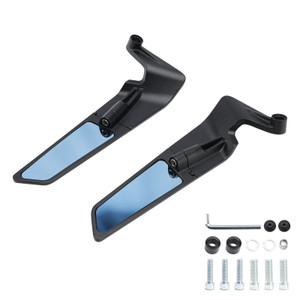 2016-2024 Yamaha MT-07 09 10 Motorcycle Wind Wing Adjustable Swivel Mirror Black Blue Generic