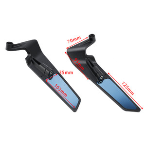 2019-2024 Ducati Hypermotard 950 SP Motorcycle Wind Wing Adjustable Swivel Mirror Black Blue Generic