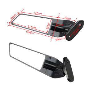 2019-2023 Yamaha YZF-R25 CNC Aluminum Adjustable Swivel Winglet Mirror White Generic