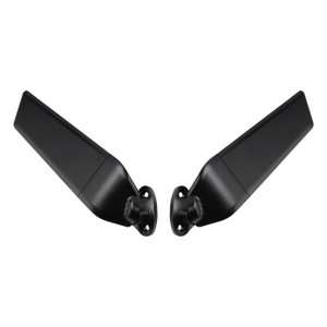2011-2018 Honda CBR125R CNC Aluminum Adjustable Swivel Winglet Mirror White Generic