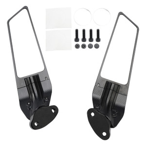 2011-2018 Honda CBR125R CNC Aluminum Adjustable Swivel Winglet Mirror White Generic