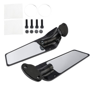 2011-2018 Honda CBR125R CNC Aluminum Adjustable Swivel Winglet Mirror White Generic