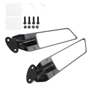 2011-2018 Honda CBR125R CNC Aluminum Adjustable Swivel Winglet Mirror White Generic