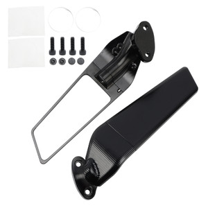 2011-2023 Honda CBR250R CNC Aluminum Adjustable Swivel Winglet Mirror White Generic