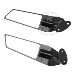 2013-2023 Honda CBR500R CNC Aluminum Adjustable Swivel Winglet Mirror White Generic
