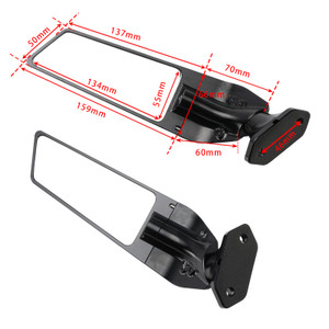 2013-2017 Kawasaki Ninja 250/300 CNC Aluminum Adjustable Swivel Winglet Mirror White Generic