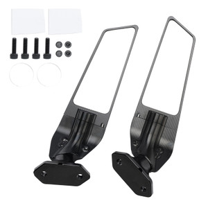 2018-2024 Kawasaki Ninja 400 CNC Aluminum Adjustable Swivel Winglet Mirror White Generic