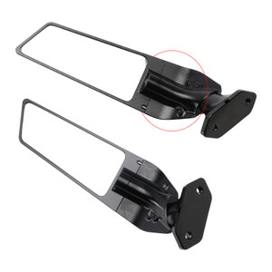 2018-2024 Kawasaki Ninja 400 CNC Aluminum Adjustable Swivel Winglet Mirror White Generic