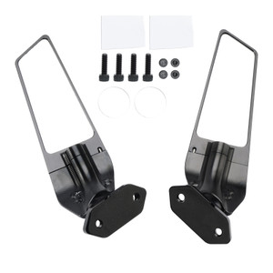2013-2022 Kawasaki ZX-6R CNC Aluminum Adjustable Swivel Winglet Mirror White Generic