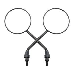 BLACK REAR VIEW MIRROR PAIR Ø100MM FOR SIMSOM S50 S51 S53 SR50 SCHWALBE KR51