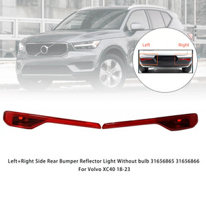 2018-2023 Volvo XC40 Left+Right Side Rear Bumper Reflector Light Without bulb 31656865 Generic