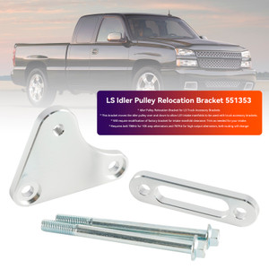 551353 Billet Idler Pulley Relocation Bracket For Chevy Truck LS LQ4 LQ9 LSX
