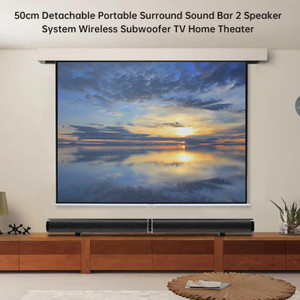 Detachable Surround Sound Bar Wireless Subwoofer 2 Speaker System Home Theater