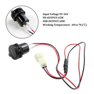 2024 Honda NX400 12V Socket Charger USB+C Type Quick Black Generic
