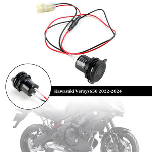 2022-2024 Kawasaki Versys 650 12V Socket Charger USB+C Type Quick Black Generic