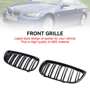 2006-2010 BMW E92 2Door Pre-Facelift include Diesel Series Front Kidney Grille Gloss Black Generic