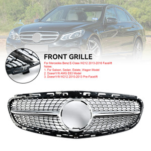 2013-2016 Mercedes Benz E-Class W212 Facelift Diamond Front Bumper Grille Generic
