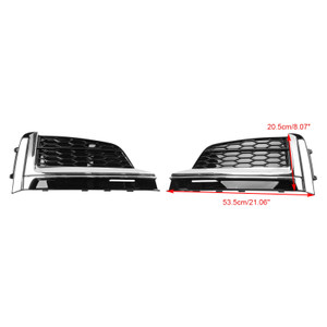 2018-2019 Audi S5 A5 S-Line Cabriolet / Coupe / Sportback 2PCS Front Bumper Fog Light Grille Cover Trim 8W6807682FRU6 Generic