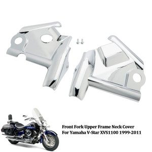 1999-2011 Yamaha V-Star XVS1100 Front Fork Upper Frame Neck Cover Chrome Generic