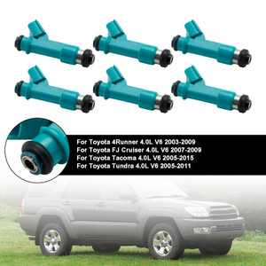 2003-2015 Toyota Tacoma 4Runner FJ Cruiser 6PCS Fuel injector 23250-31060 Green Generic