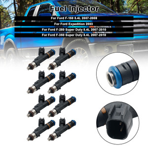 2003-2010 Ford F150 F250 F350 5.4L E150 E250 E-350 4PCS Fuel Injector 0280158138 Black Generic