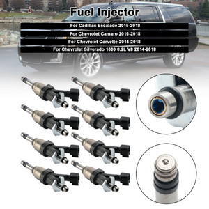 2014-2018 Chevrolet Camaro Corvette Silverado 1500 8PCS Fuel Injector 12668393 Silver Generic