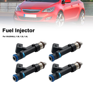 VAUXHALL 1.0L 1.2L 1.4L 4PCS PETROL ENGINE FUEL INJECTOR 24420543 Black Generic