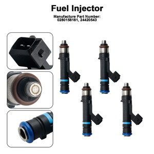 VAUXHALL 1.0L 1.2L 1.4L 4PCS PETROL ENGINE FUEL INJECTOR 24420543 Black Generic