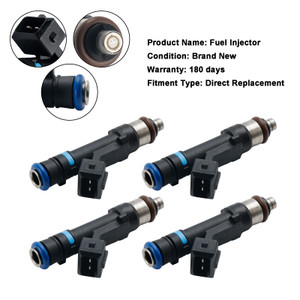 VAUXHALL 1.0L 1.2L 1.4L 4PCS PETROL ENGINE FUEL INJECTOR 24420543 Black Generic
