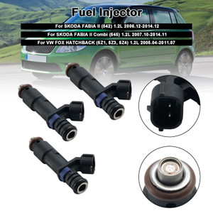 2005-2011 VW FOX HATCHBACK 3PCS Fuel Injector 03D906031G Black Generic
