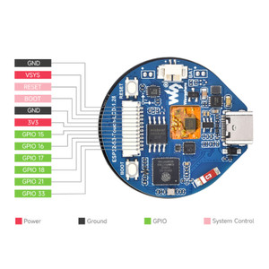 ESP32-S3 Development Board 1.28 inch Capacitive Touch Screen Circular LCD Screen