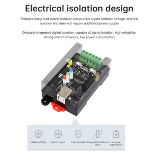 Industrial Grade Isolated USB to 2-Way RS485 Serial Port Converter FT2232HL Chip