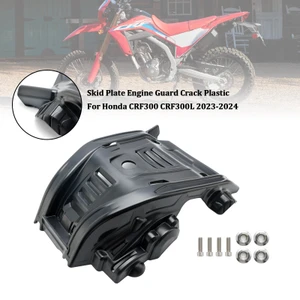 2023-2024 Honda CRF300 CRF300L Skid Plate Engine Guard Crack Plastic Black Generic