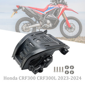 2023-2024 Honda CRF300 CRF300L Skid Plate Engine Guard Crack Plastic Black Generic