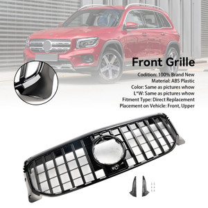 2020-2023 Mercedes Benz GLB-Class X247 Front Bumper Grille Gloss Black Generic