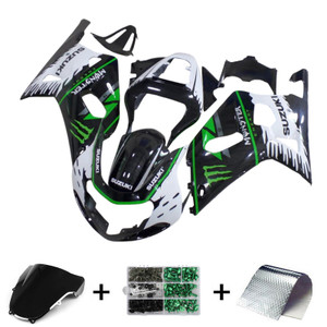 2001-2003 Suzuki GSXR600 / 2000-2003 GSXR750 K1 Injection Fairing Kit Bodywork Plastic ABS Amotopart Fairing #132